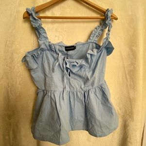 Frill Detail Key Hole Cami Blouse